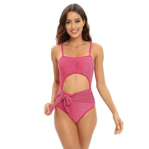 One Piece Women Swim Romper Cut Out Swimsuit Strap Ventilate Sling Shade Shore - Picture 1 of 20
