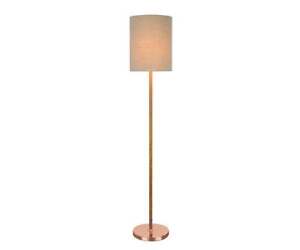 Beacon Lighting Sutton Floor Lamp in Copper/Wood/Beige