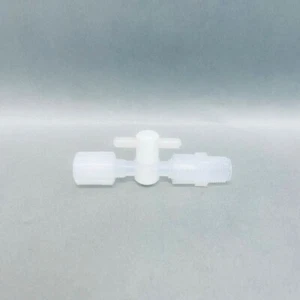 Parker 2 Way Stopcock PTFE 1/4 in. Pargrip x 1/2 in. MNPT PFA - Picture 1 of 6