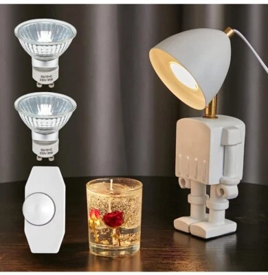 Calentador de velas de aromaterapia lámpara de cera de fusión estilo robot blanco Foto 1 de 4