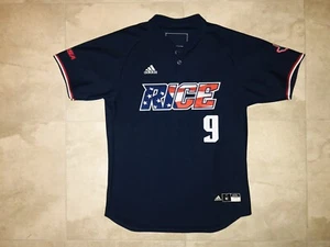 adidas RICE UNIVERSITY EULEN CUSA Flagge Logo Baseball Trikot Shirt 42 GEBRAUCHT - Bild 1 von 11