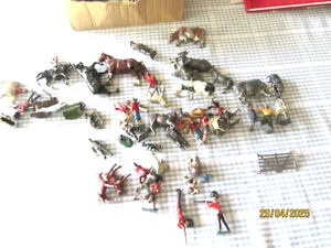 Job Lot Vintage Lead Animals And Figures-Scrap - Picture 1 of 10