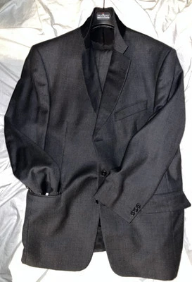 Traje de franela a cuadros gris Alan River Canadá de colección 44T/38 como nuevo hecho en unión Foto 1 de 4