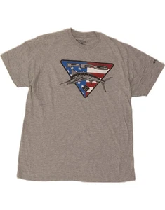 COLUMBIA Mens Graphic T-Shirt Top XL Grey Cotton AF12 - Picture 1 of 3