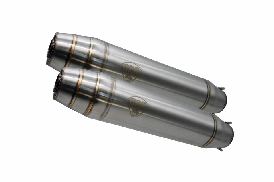 Silenciadores de escape GPR para BMW R90 1973-1976 sin tubo de enlace Deeptone Inox Cafe Rac Foto 1 de 4
