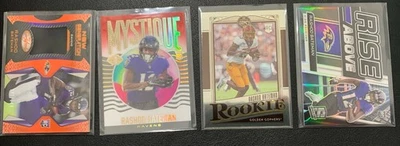 Rashod Bateman 4 Cards 2021 Panini Rc, Mem, SP. #d to 99, 149. Baltimore Ravens - Image 1 of 4