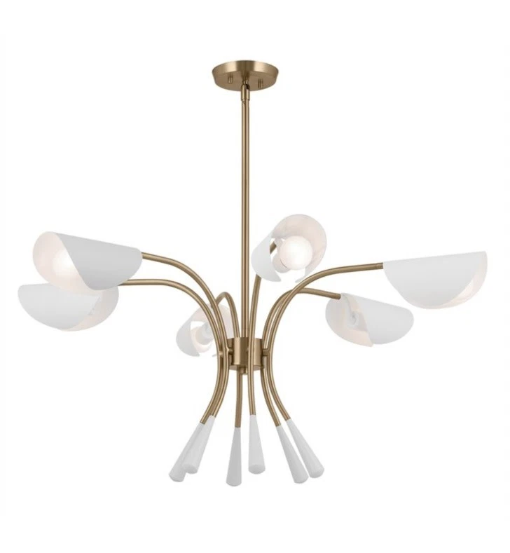 Kichler Lighting 52559CPZWH Arcus Chandelier Champagne Bronze with White