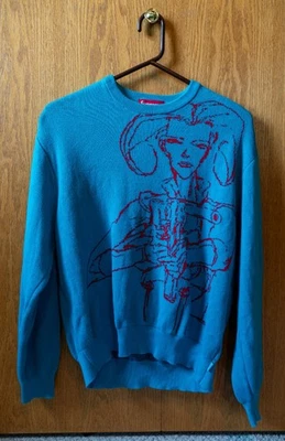 Suéter Supreme Aeon Flux - Pequeno - Ciano - Imagem 1 de 4