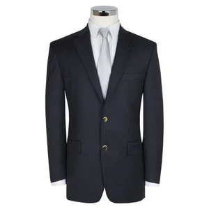 Scott Lana Pura Azul Marino Chaqueta Americana - Imagen 1 de 2