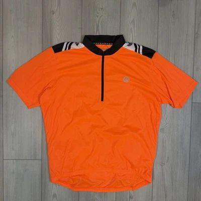 Jersey de ciclismo CANARI XXL HIVIZ naranja neón 1/4 cremallera manga corta malla absorbente Foto 1 de 4