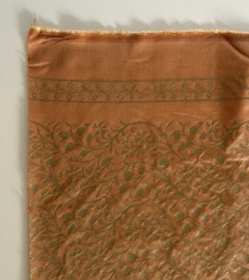 Panel de tela Fortuny de 17" x 56", naranja (Persimmon) y oro plateado Foto 1 de 4