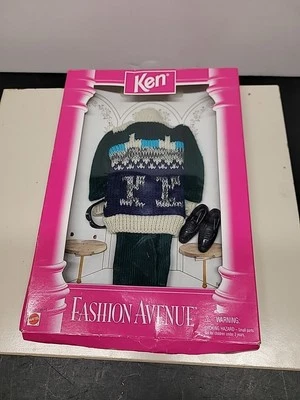 Vintage 1996 Ken FASHION AVENUE 14679 Barbie Doll Outfit Sweater Pants Mattel - Image 1 of 3