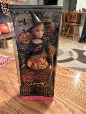 NIB Factory Sealed 2006 Halloween Party Barbie Doll K8896 Mattel Witch Orange - Image 1 of 4