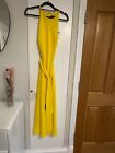 Ralph Lauren Women's Yellow Sleeveless Satin Cady Dress