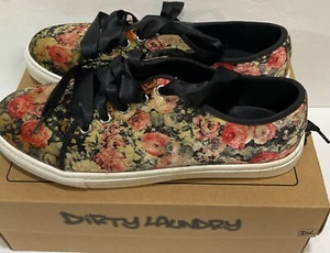 Dirty Laundry Damen-Sneaker Samt rosa bunt Blumenmuster Schnürschuhe Größe 10 - Bild 1 von 9
