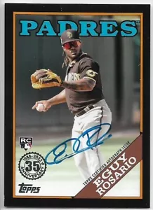2023 Topps Eguy Rosario #88BA-ER Rookie 1988 Topps Black Auto #'d /199 Padres - Picture 1 of 2