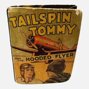 Tailspin Tommy and the Hooded Flyer 1937 Big Little Book BLB 1423 Hardback - Imagen 1 de 13