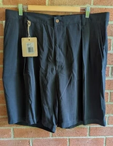 NWT Tommy Bahama Men's 100% Silk Casino Deck Shorts Black 40 Preppy Golf Resort - Picture 1 of 10