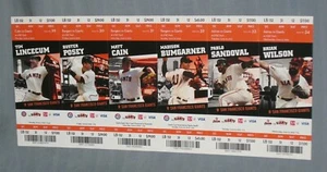 Matt Cain Perfect Game #20 Ticket Stub Strip June 13 2012 (San Fransisco Giants) - Picture 1 of 6