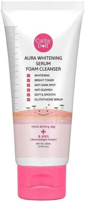 Cathy Doll Aura Whitening Serum Foam Cleanser For Skin Whitening,Dark Spot 100ml