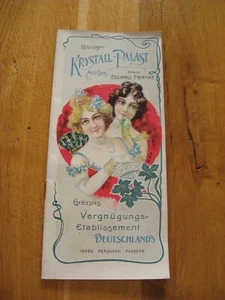 altes Programm Theater Leipzig Krystall Palast vom 15. März 1902 mit Werbung - Bild 1 von 15