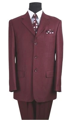 Brand New Men's Basic Suit comes with Pants Burgundy Color Size 38-58 #802P - Image 1 of 4