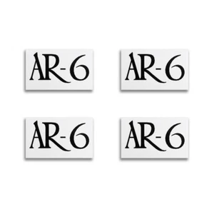 AR-6 Acoustic Research Speaker Badge Logo Aluminum 41.3mm(1.625")X25.4mm(1") - Picture 1 of 9