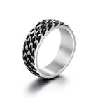 Dragon Scale Band Ring for Men Women Stainless Steel Vintage Wedding Ring Gothic