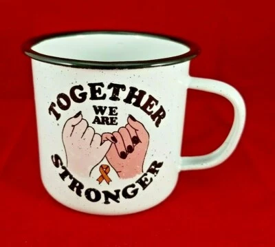 Enamel Metal Tin Mug "Together We Are Stronger" Hold 17 Fl. Oz.  - Image 1 of 4