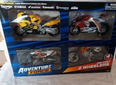 ADVENTURE FORCE DIE CAST 2 WHEELERS 1:18. Maisto 4 PACK NEW - Image 1 of 4
