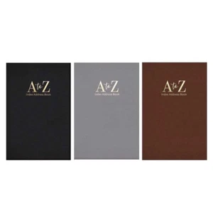 1 x Index Address Book A-Z Leather Look Cover Large Executive Padded Notebook - Picture 1 of 6