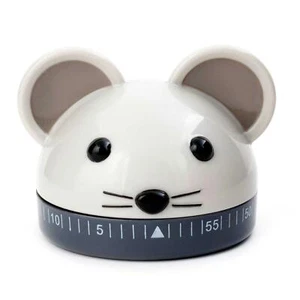 Mouse Kitchen Cooking Timer Mechanical 60 Minute Wind Up Count Down Alarm Clock - Picture 1 of 3