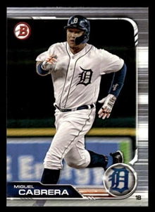 Tarjeta de béisbol Bowman Miguel Cabrera #21 2019 de los Tigres de Detroit - Imagen 1 de 2