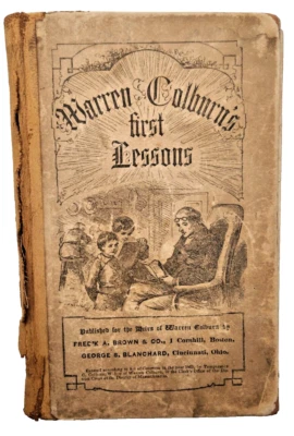 1863 Arithmetic Book Warren Colburn's First Lessons Antique Hardcover Rare - Image 1 of 4