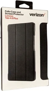 Verizon Bundle for Lenovo Tab 4 PLUS Folio Case and Tempered Glass Screen - Picture 1 of 1
