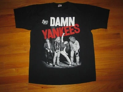 DAMN YANKEES Vtg 90s World Tour 1990 ORIGINAL Jerzees Tag Single Stitch t shirt - Image 1 of 3
