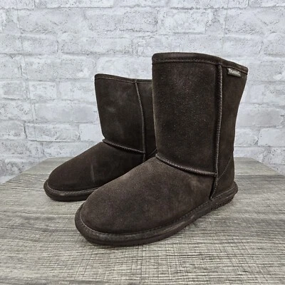 Bearpaw Winter Boots Youth Size 5 Chocolate Emma Suede Wool Blend - Image 1 of 4
