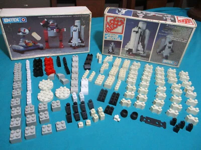 Mini transbordador espacial Entex LOC BLOCS 1983 126 piezas (incompleto) #1404 LEGO Foto 1 de 4