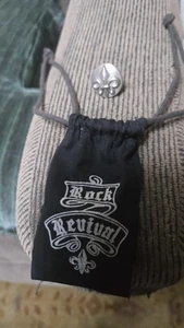 Rock Revival Replacement Button Metal Silver Rhinestone Screw On w/ Pouch - Picture 1 of 4