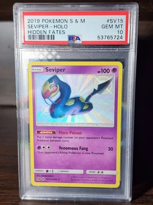 Seviper SV15/SV94 Hidden Fates: Shiny Vault Holo PSA 10 - Image 1 of 2