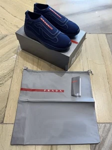 Prada America’s Cup Slip On Knit 10 Royal Blue Size UK 6.5 EU 40.5 - Picture 1 of 8