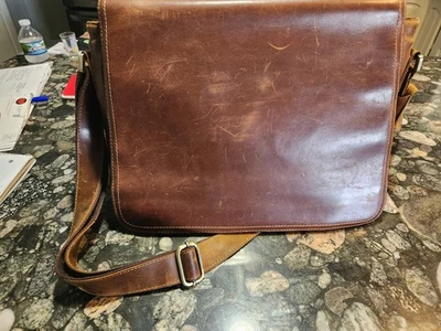 Pasta retrô couro Jack And Chris*bolsa tiracolo Messenger* - Imagem 1 de 4