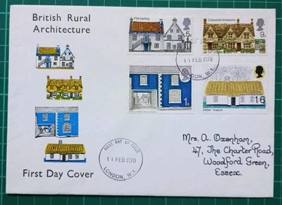 1970 British Rural Architecture Historic Relics FDC London W1 - Image 1 of 2