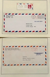 Guam US Territory Incorporated- Meter mail coves 1959/ 1973 mounted on pages - Picture 1 of 3