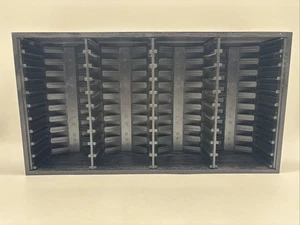 40 Cassette Tape Black Wood Storage Wall Holder Rack Vintage 18.5" by 9.5 - Picture 1 of 5