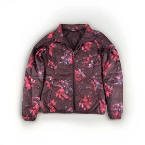 The North Face Floral Quilted Puffer Jacket Womens Small Purple Mid Layer System - Picture 1 of 14
