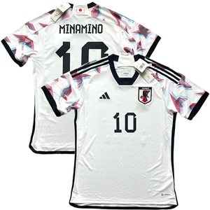 2022/23 Japan Away Jersey #10 Minamino Large Adidas World Cup Soccer NEW - Picture 1 of 17