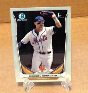 Tarjeta Michael Conforto 1st Bowman New York Mets 2014 Bowman cromada CDP7 - Imagen 1 de 1