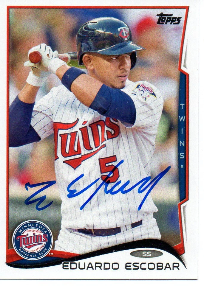 Eduardo Escobar Minnesota Twins 2014 Topps Update Signed Card - Image 1 of 1