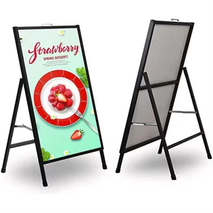 OPEN LED Backlit Poster Frame Light Box Advertising Menu Display Restaurant - Picture 1 of 12